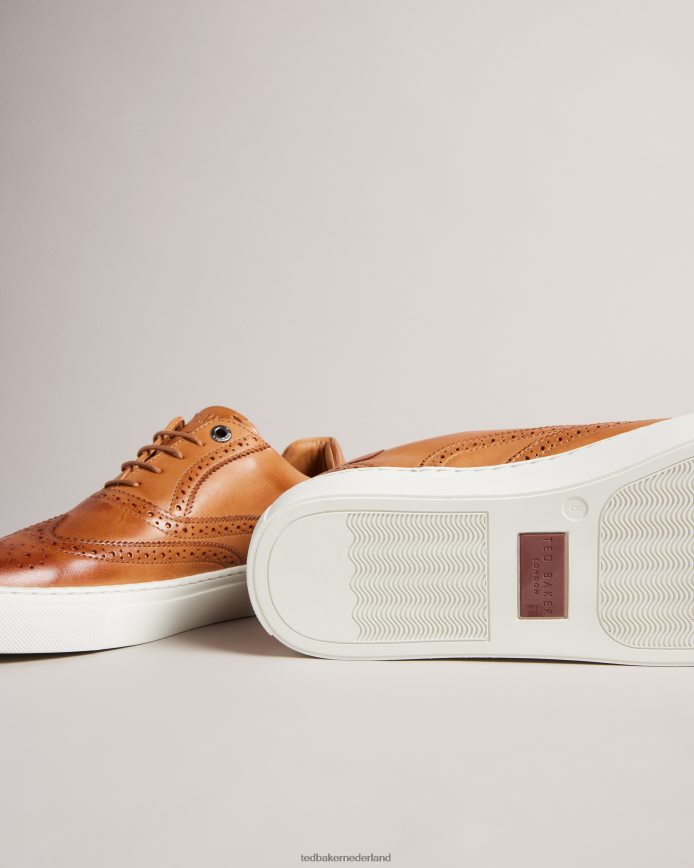 Ted Baker dentton hybride brogues van gepolijst leer bruinen schoenen Heren 6R02N1843