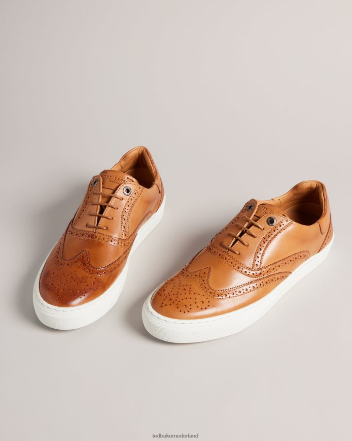 Ted Baker dentton hybride brogues van gepolijst leer bruinen schoenen Heren 6R02N1843