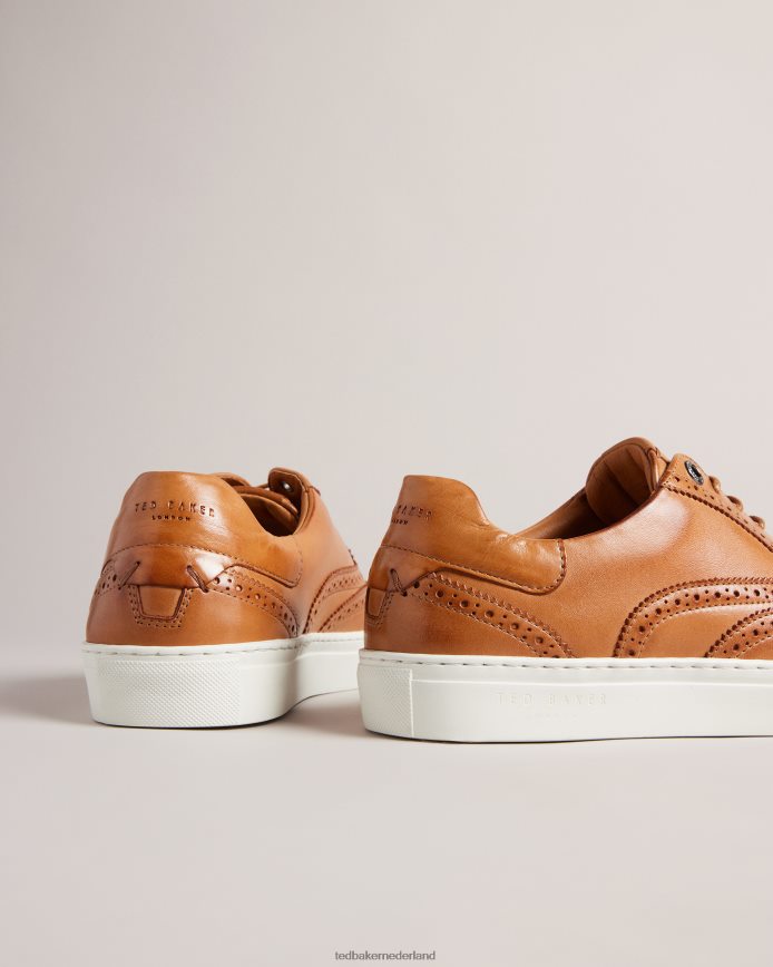 Ted Baker dentton hybride brogues van gepolijst leer bruinen schoenen Heren 6R02N1843