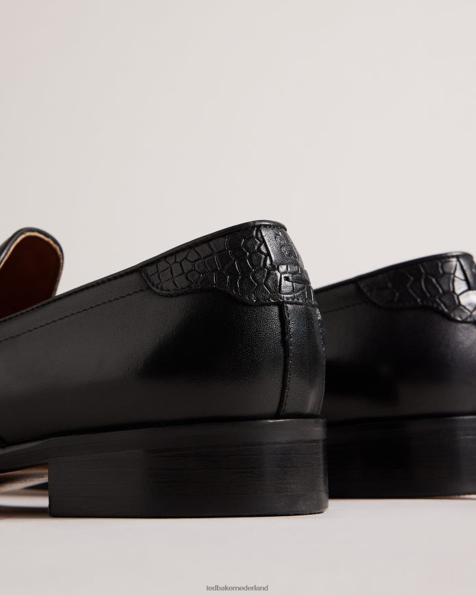 Ted Baker Antoinn leren formele loafers met krokodilleneffect zwart schoenen Heren 6R02N1794