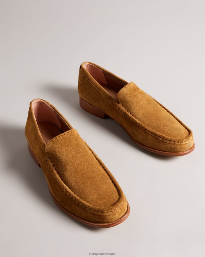 Ted Baker Labis suède formele loafers bruinen schoenen Heren 6R02N1881
