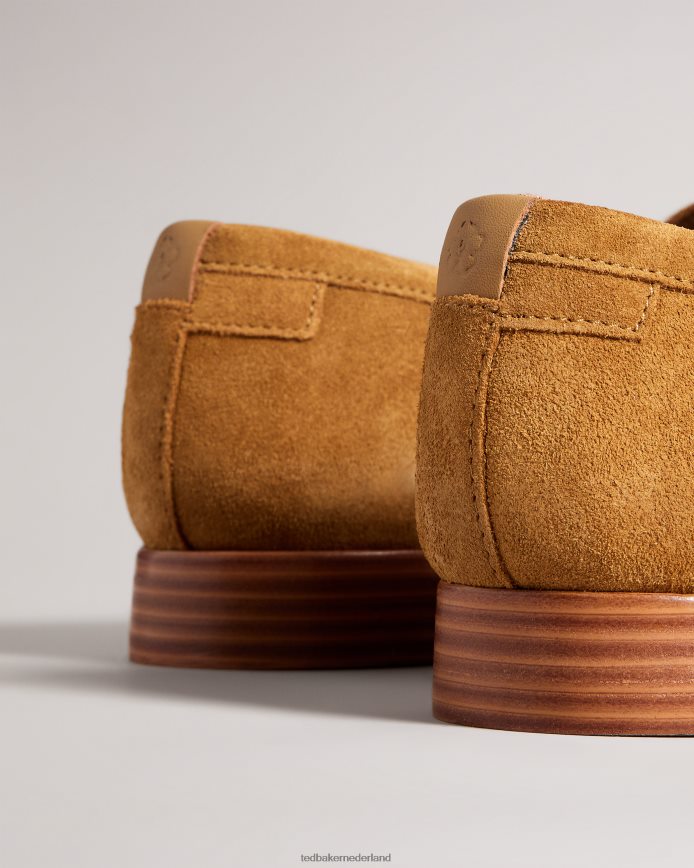 Ted Baker Labis suède formele loafers bruinen schoenen Heren 6R02N1881