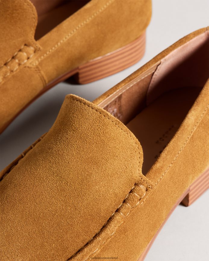 Ted Baker Labis suède formele loafers bruinen schoenen Heren 6R02N1881