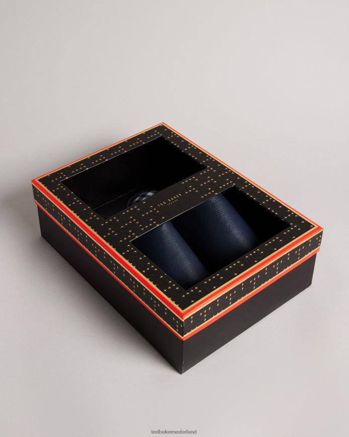 Ted Baker Ardin leren muiltjes pantoffels marine schoenen Heren 6R02N1967