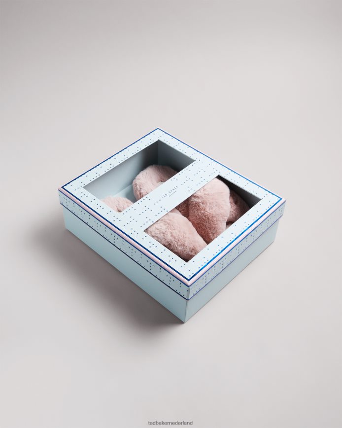 Ted Baker losse pantoffels van imitatiebont donkerroze schoenen Heren 6R02N923