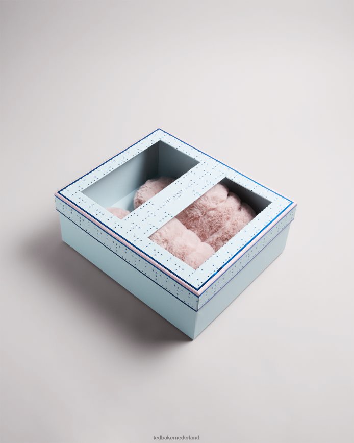 Ted Baker sloffen van nepbont donkerroze schoenen Heren 6R02N930