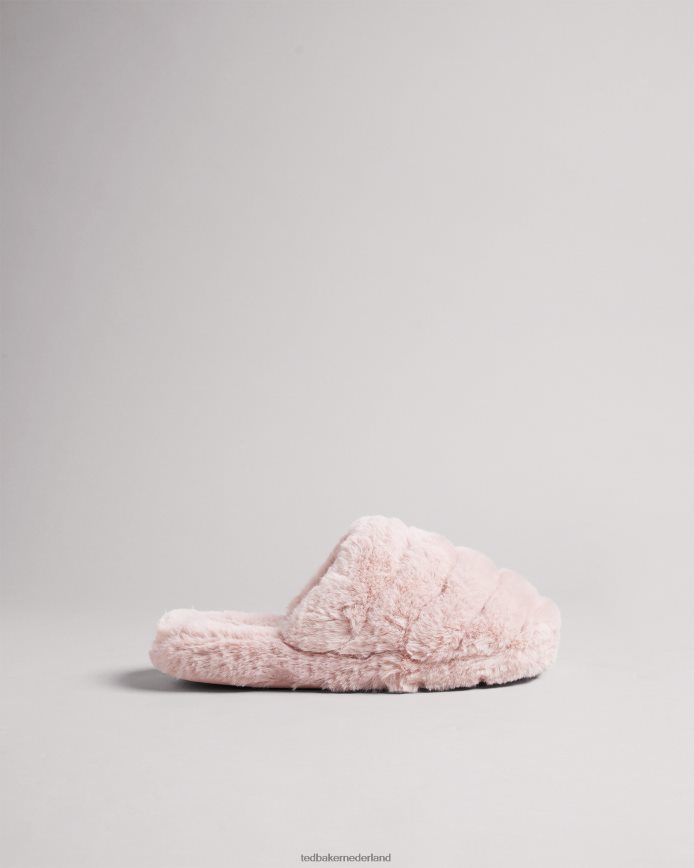 Ted Baker sloffen van nepbont donkerroze schoenen Heren 6R02N930