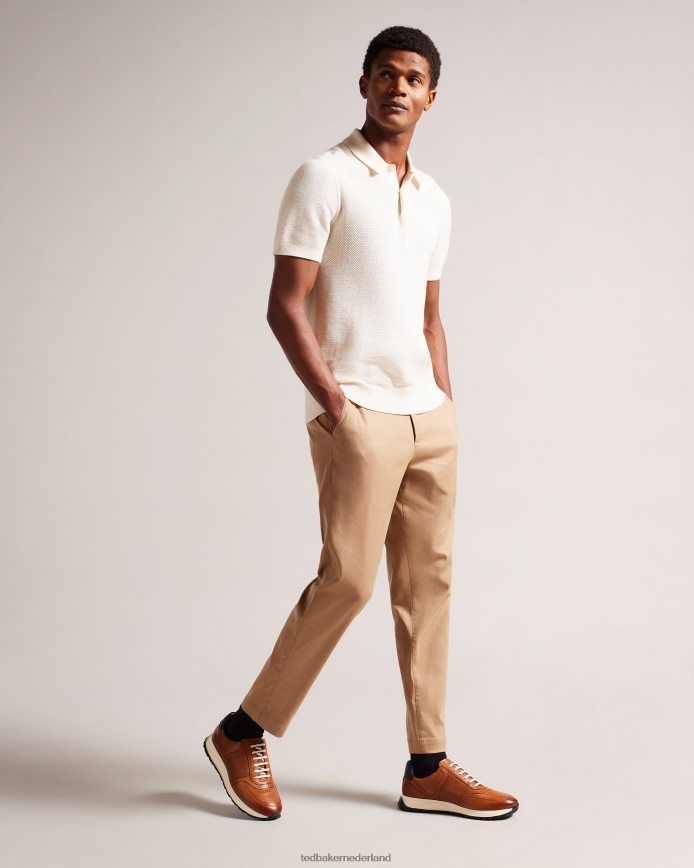 Ted Baker Frayne leren sneakers van saffianoleer bruinen schoenen Heren 6R02N1856