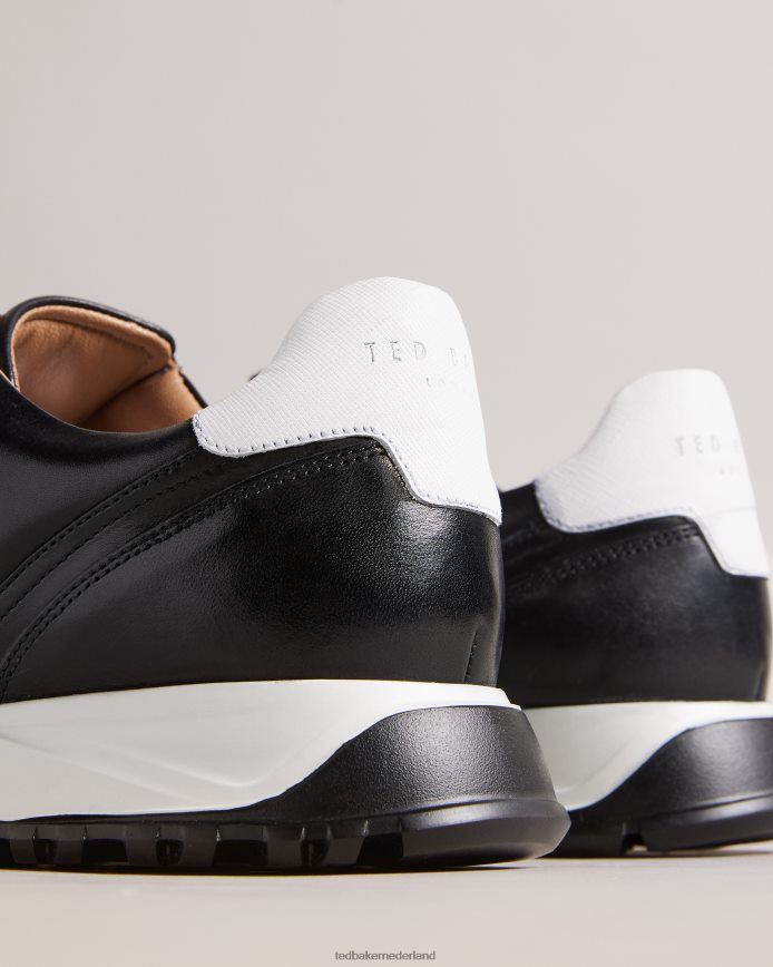 Ted Baker Frayne leren sneakers van saffianoleer zwart schoenen Heren 6R02N1910