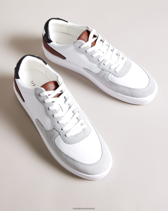Ted Baker Gawyn leren sneakers met kleurblokken bruin schoenen Heren 6R02N1888