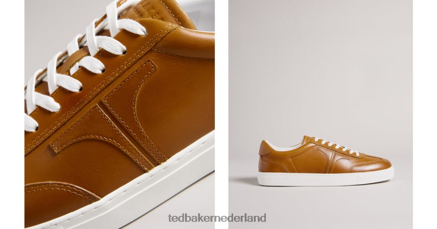Ted Baker Robertt retro leren sneakers bruinen schoenen Heren 6R02N2075