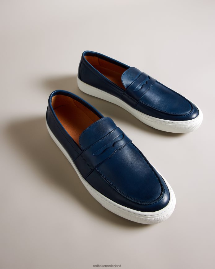 Ted Baker hecter lederen sneaker en loafer hybride marine schoenen Heren 6R02N1870