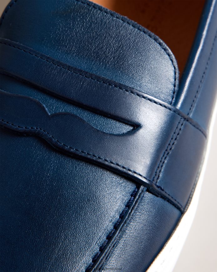 Ted Baker hecter lederen sneaker en loafer hybride marine schoenen Heren 6R02N1870