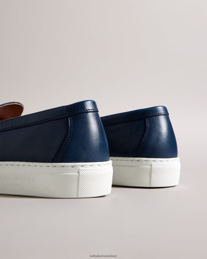 Ted Baker hecter lederen sneaker en loafer hybride marine schoenen Heren 6R02N1870
