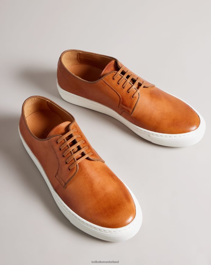 Ted Baker kantenb leren derbyschoen en sneaker hybride bruinen schoenen Heren 6R02N1890