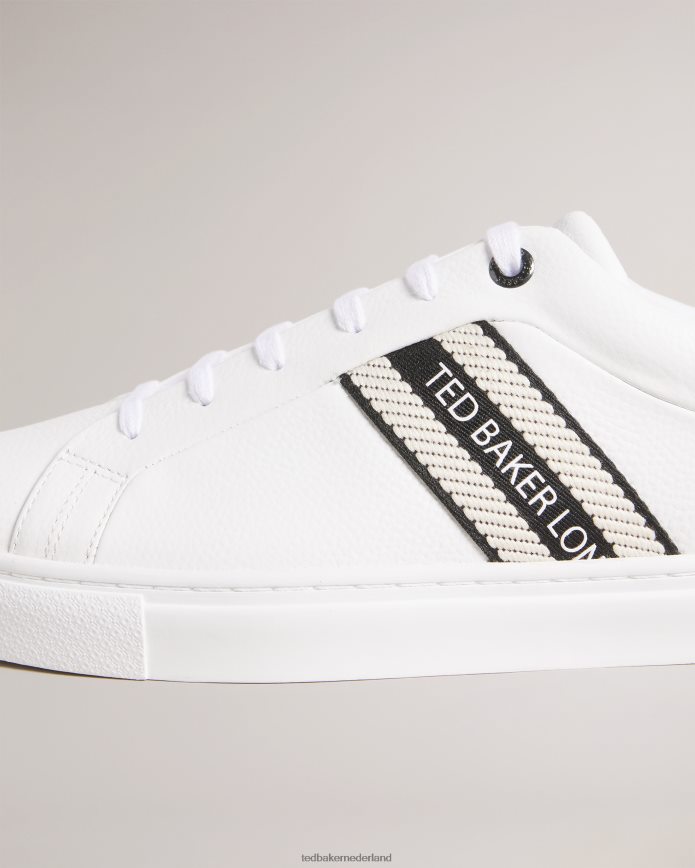 Ted Baker trilobw leren sneakers met webbing-detail wit schoenen Heren 6R02N1858