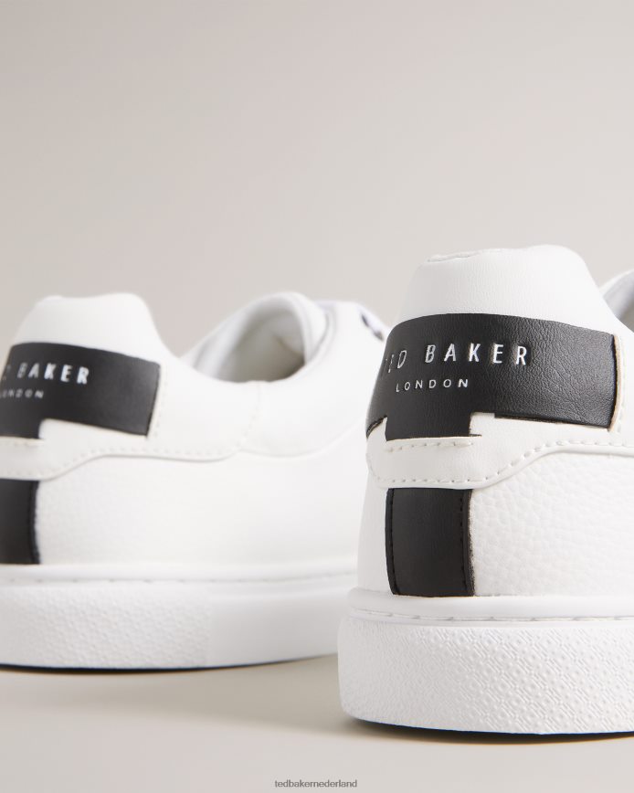 Ted Baker trilobw leren sneakers met webbing-detail wit schoenen Heren 6R02N1858