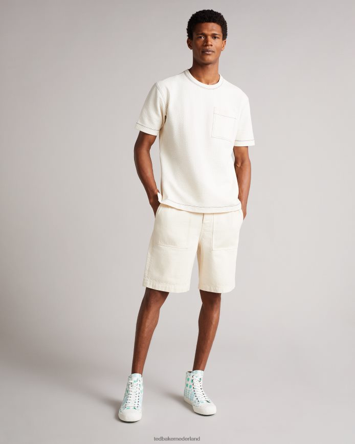 Ted Baker Hoge canvas sneaker met rranip-print wit schoenen Heren 6R02N2087