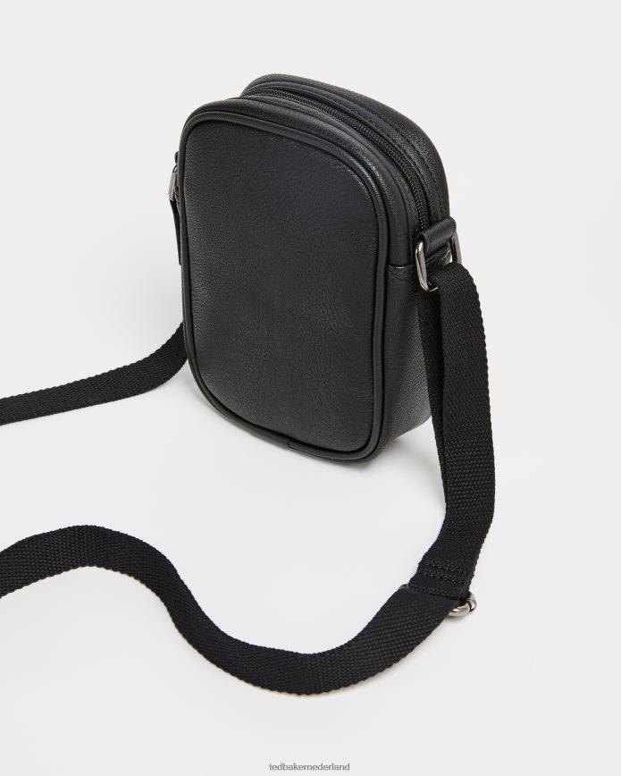 Ted Baker Sundie mini leren crossbodytas zwart Tassen Heren 6R02N1789
