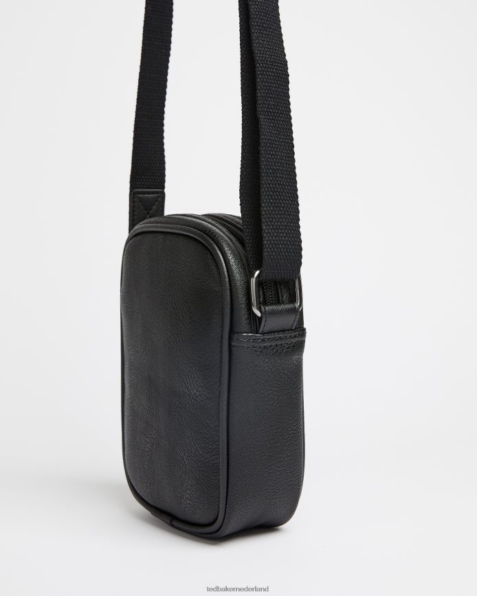 Ted Baker Sundie mini leren crossbodytas zwart Tassen Heren 6R02N1789