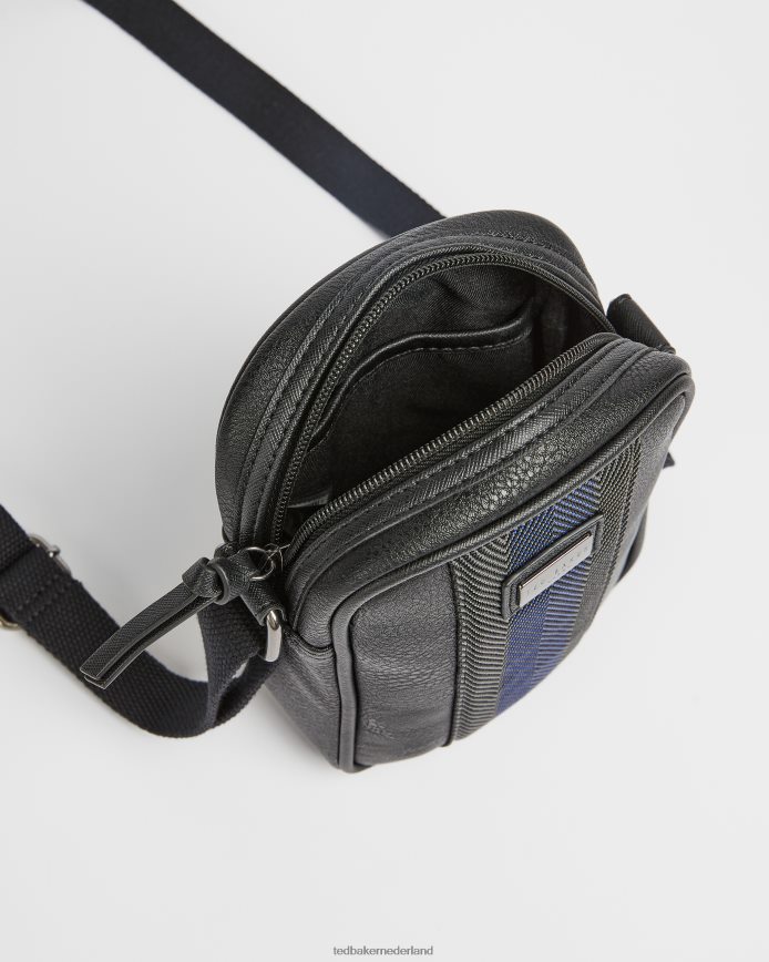 Ted Baker Sundie mini leren crossbodytas zwart Tassen Heren 6R02N1789