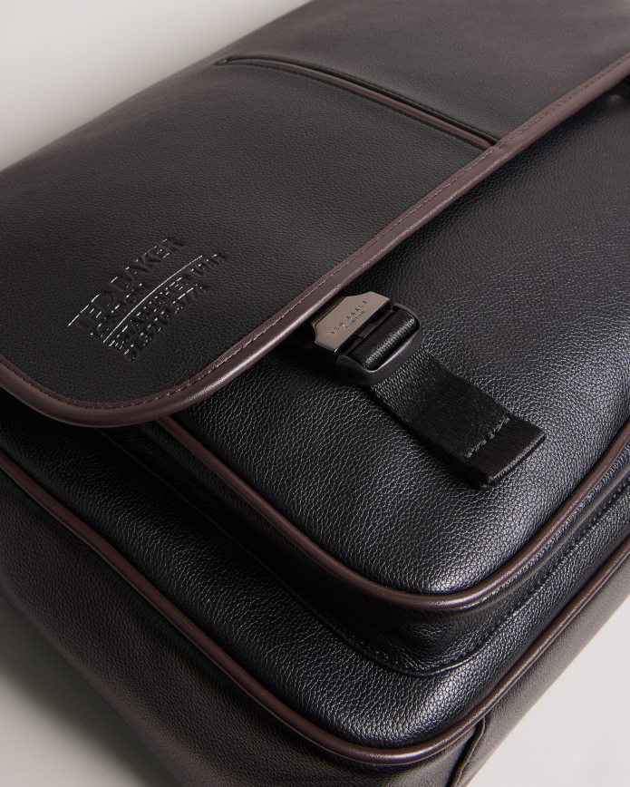 Ted Baker josper kunstleren messengertas zwart Tassen Heren 6R02N1742