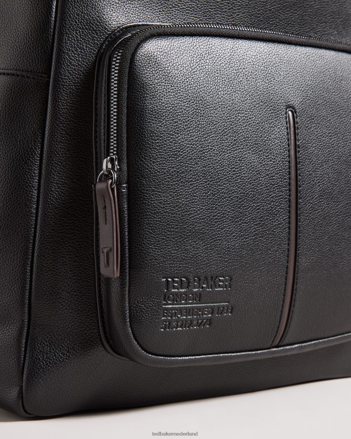 Ted Baker joss kunstleren rugzak zwart Tassen Heren 6R02N1771