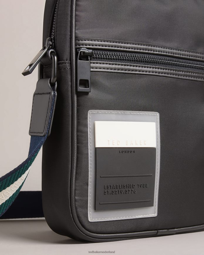 Ted Baker Matee retro sporttas van keperstof zwart Tassen Heren 6R02N1778