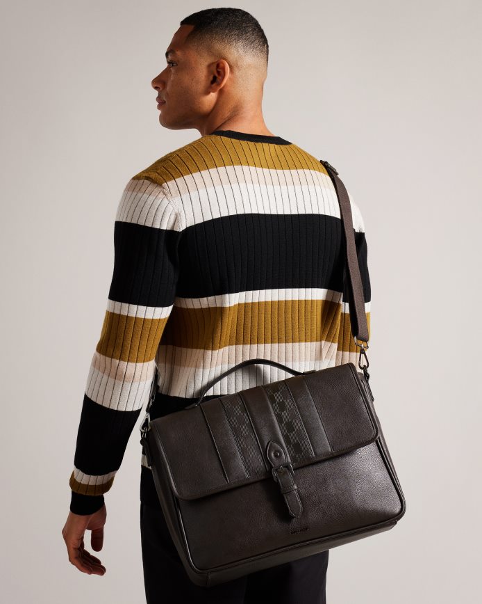 Ted Baker Wayvees huischeque pu tas bruin-chocolade Tassen Heren 6R02N1770