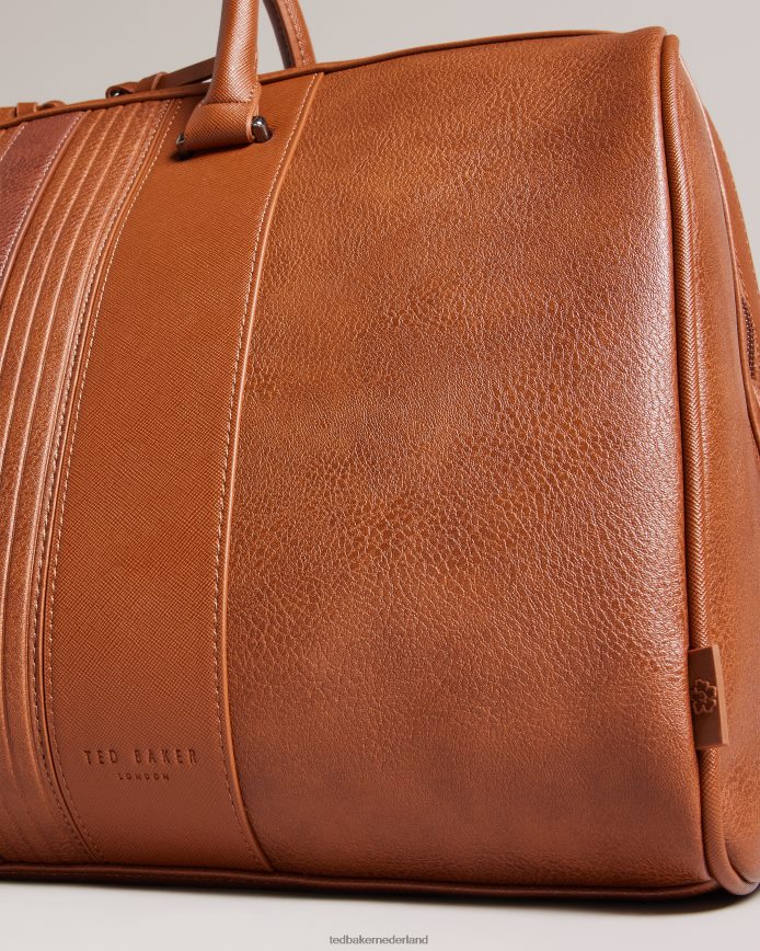 Ted Baker Evyday gestreepte pu reistas bruinen Tassen Heren 6R02N1751