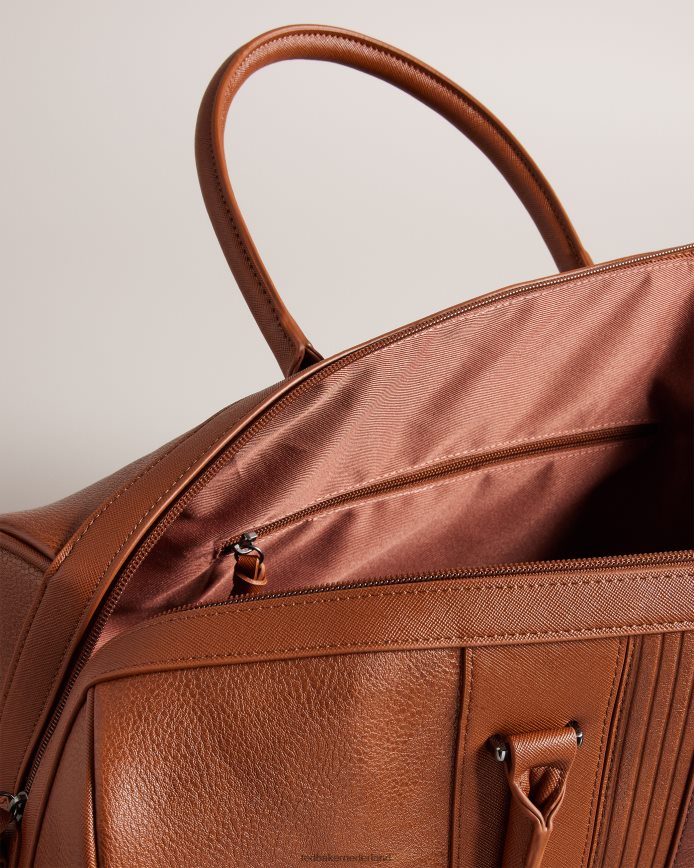 Ted Baker Evyday gestreepte pu reistas bruinen Tassen Heren 6R02N1751