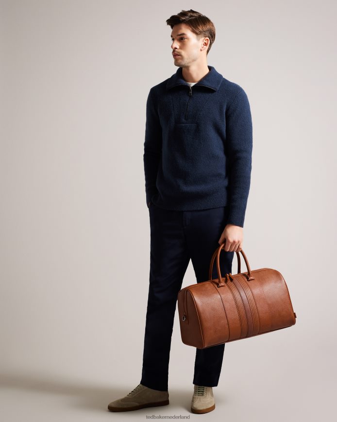 Ted Baker Evyday gestreepte pu reistas bruinen Tassen Heren 6R02N1751