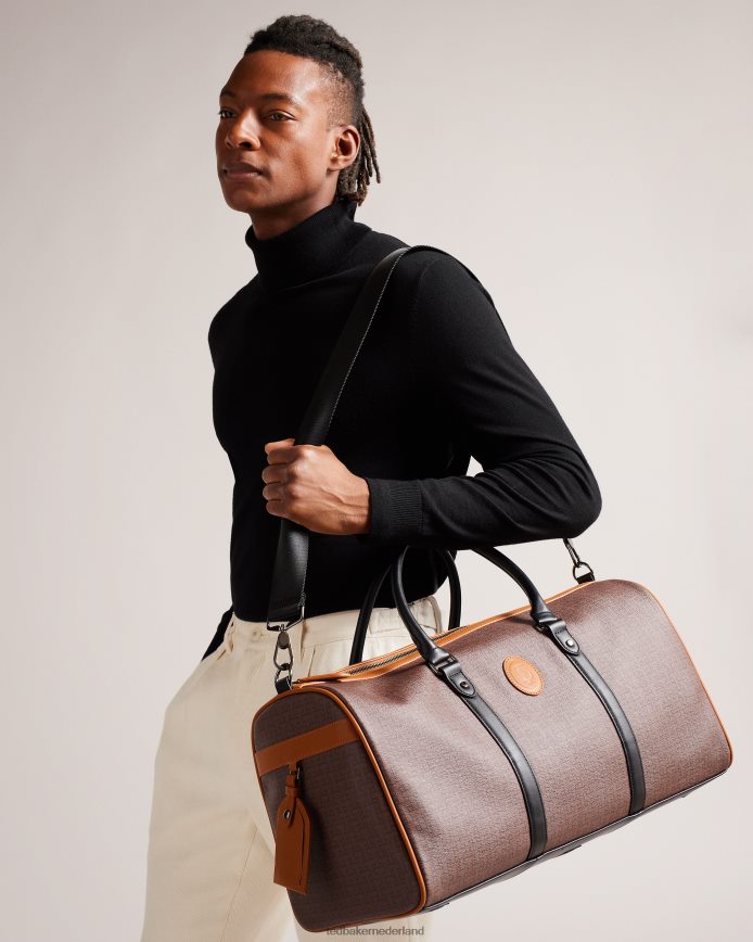 Ted Baker Traylen T monogram reistas bruin-chocolade Tassen Heren 6R02N1735