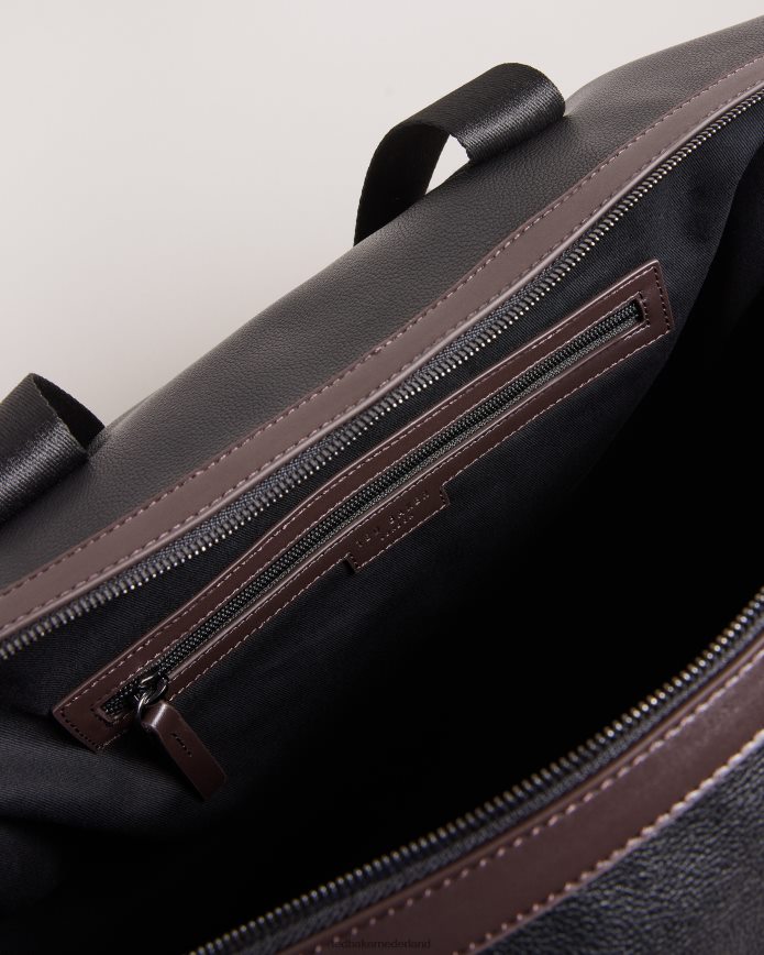 Ted Baker josua kunstleren weekendtas zwart Tassen Heren 6R02N1757