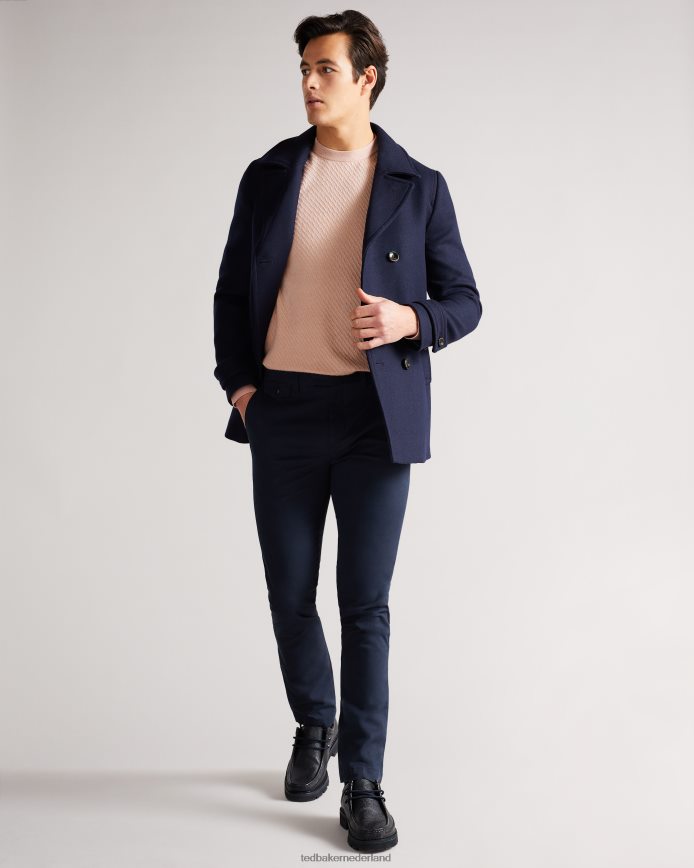 Ted Baker knares ls getextureerde trui met ronde hals roze kleding Heren 6R02N1717