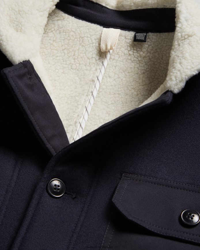 Ted Baker Jansky jas van gebonden wol marine kleding Heren 6R02N1667