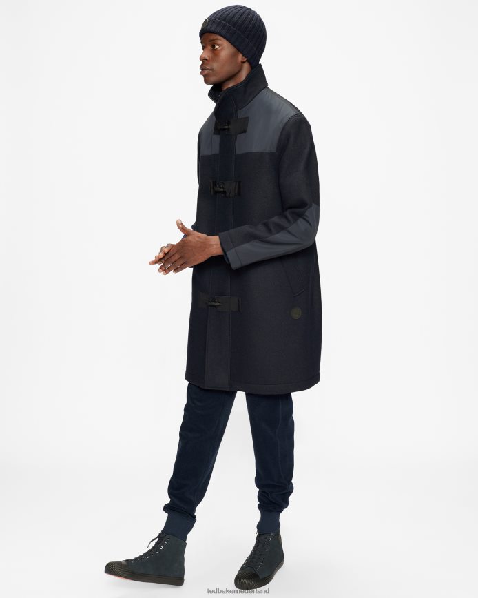 Ted Baker duffelcoat met lenspanelen marine kleding Heren 6R02N1727