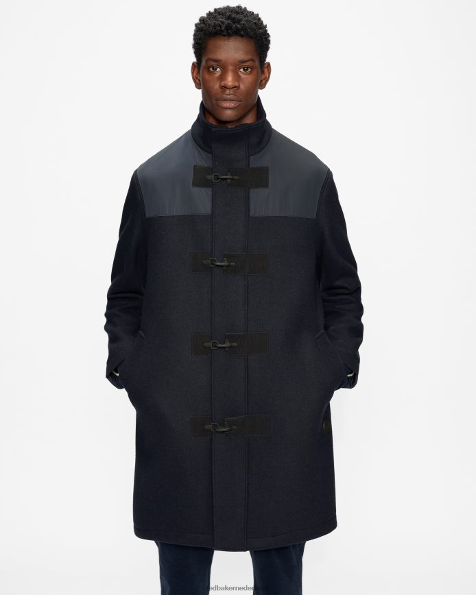 Ted Baker duffelcoat met lenspanelen marine kleding Heren 6R02N1727