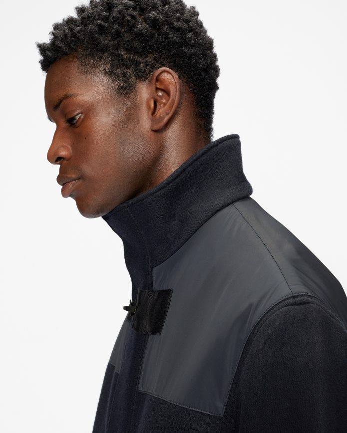 Ted Baker duffelcoat met lenspanelen marine kleding Heren 6R02N1727