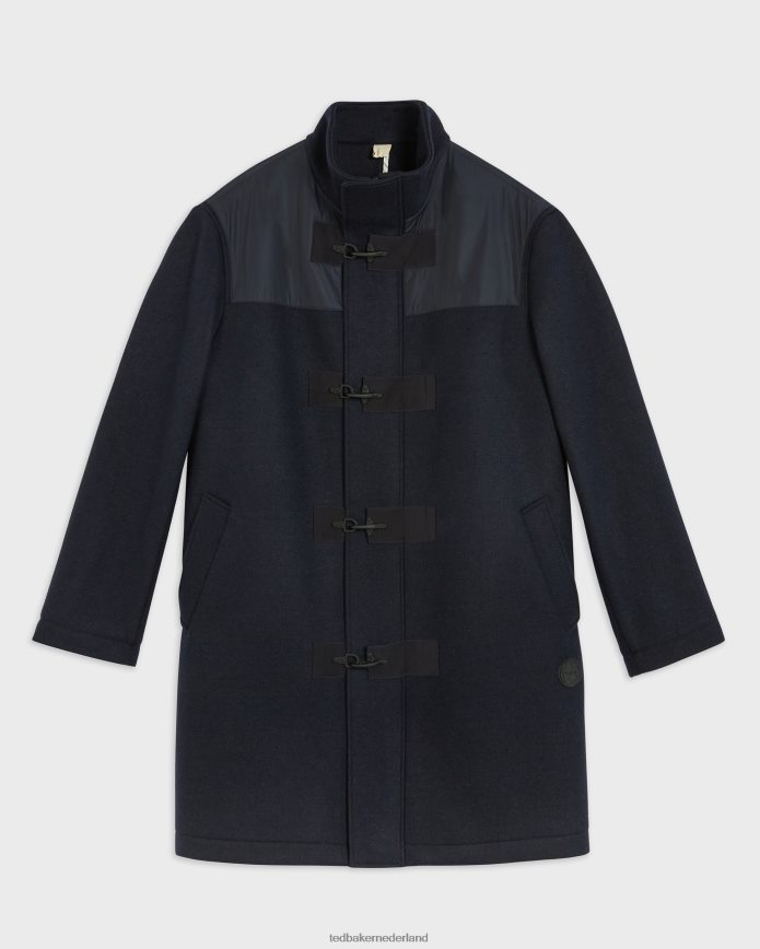 Ted Baker duffelcoat met lenspanelen marine kleding Heren 6R02N1727