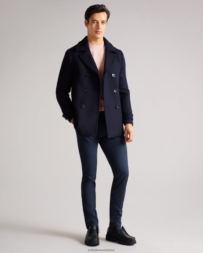 Ted Baker grilldd wollen peacoat marine kleding Heren 6R02N1634