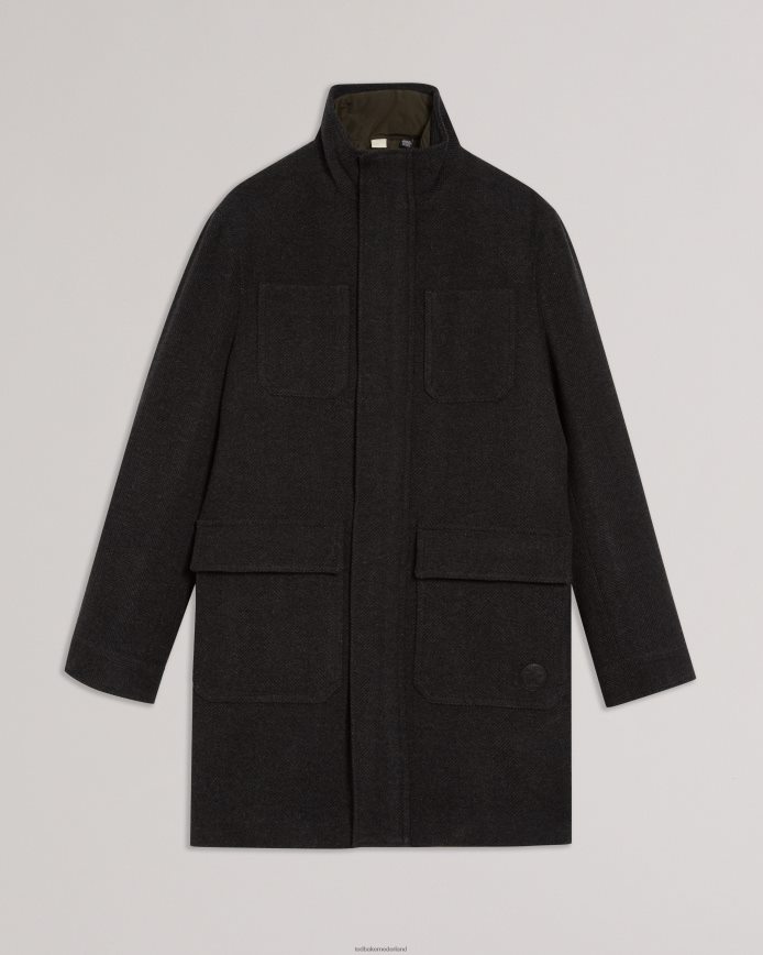 Ted Baker traks jas met trechterhals en zakken grijs kleding Heren 6R02N1662