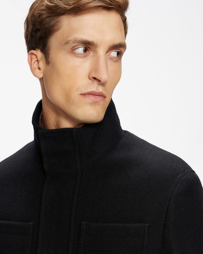 Ted Baker traks jas met trechterhals en zakken marine kleding Heren 6R02N1721