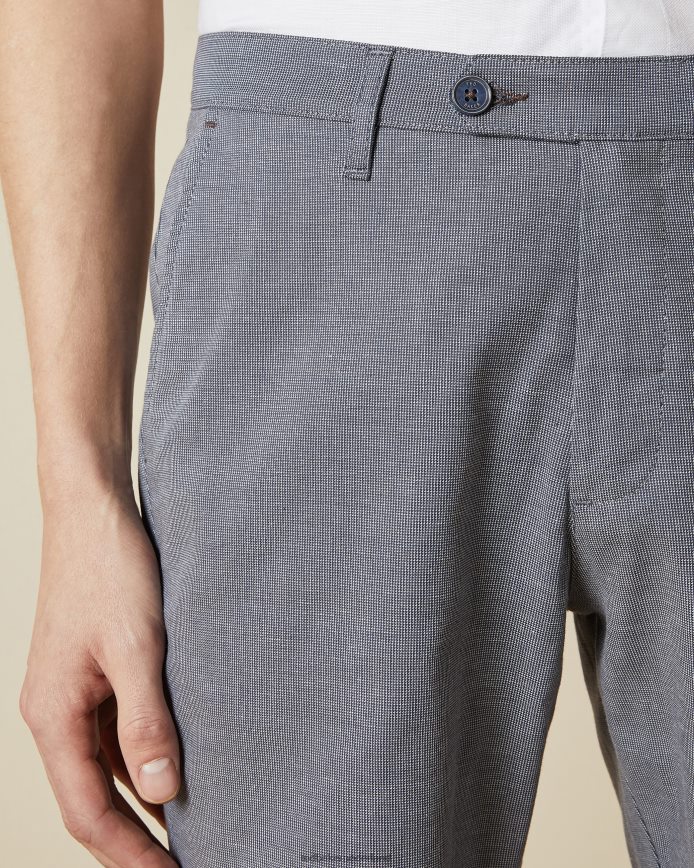 Ted Baker corto semi-effen katoenen short blauw kleding Heren 6R02N1724