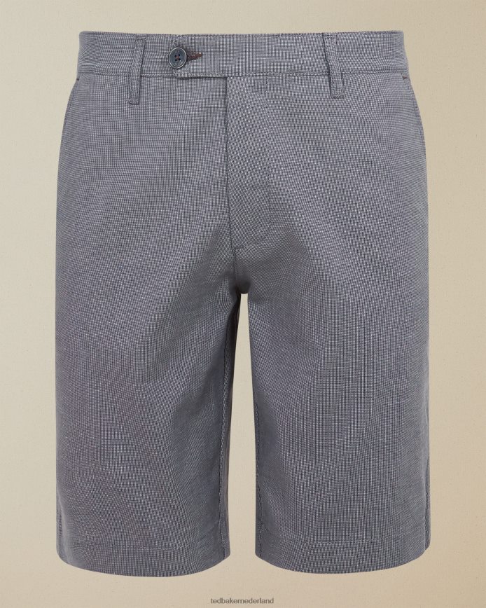 Ted Baker corto semi-effen katoenen short blauw kleding Heren 6R02N1724