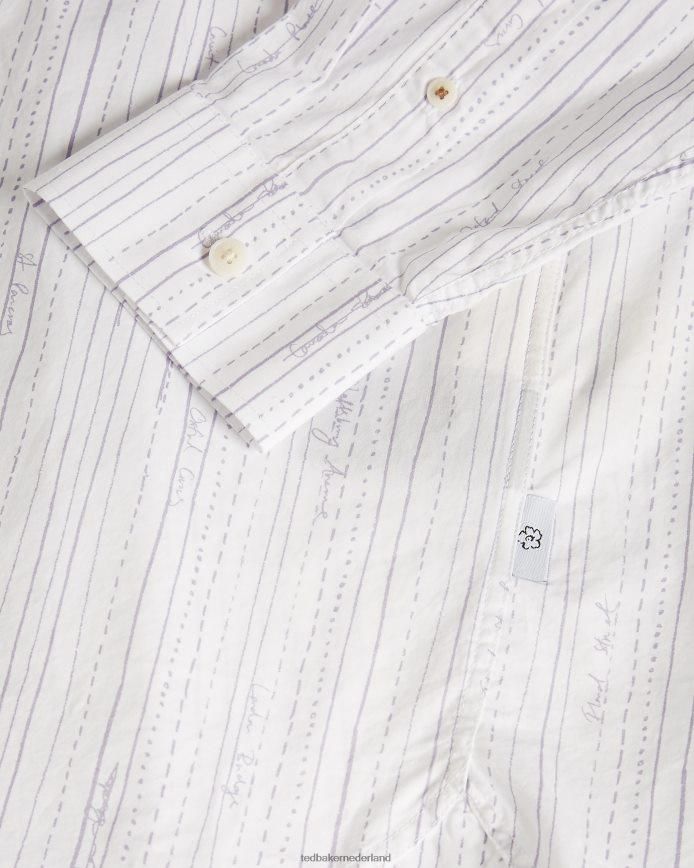 Ted Baker Hadlo gestreept overhemd paars kleding Heren 6R02N1647