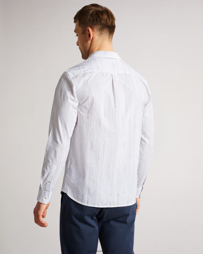 Ted Baker Hadlo gestreept overhemd paars kleding Heren 6R02N1647