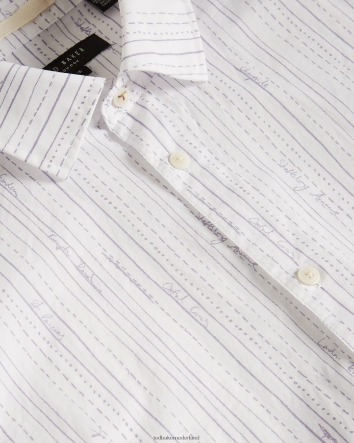 Ted Baker Hadlo gestreept overhemd paars kleding Heren 6R02N1647