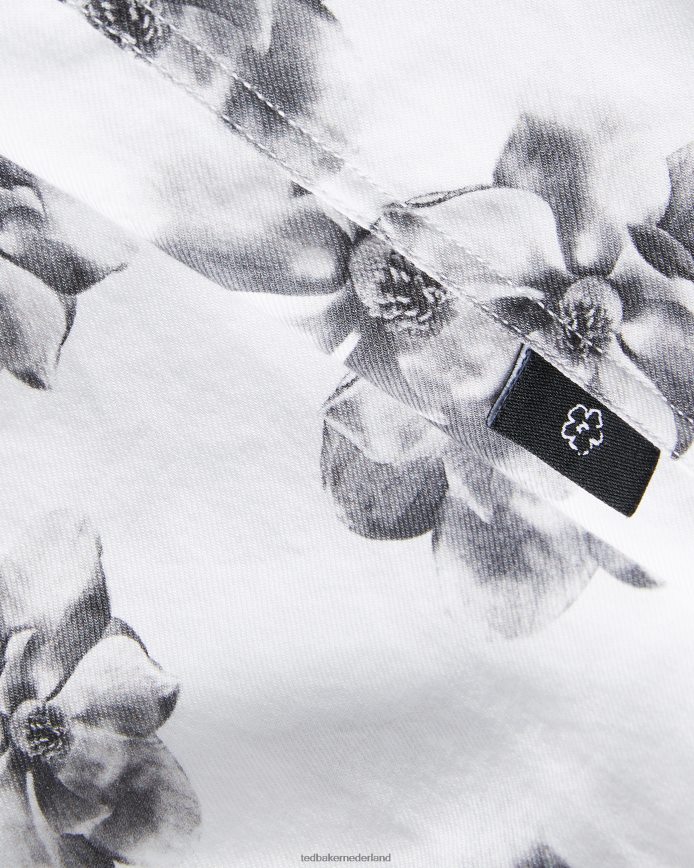 Ted Baker Milhill ls overhemd met fotografische magnolia-print wit kleding Heren 6R02N1675