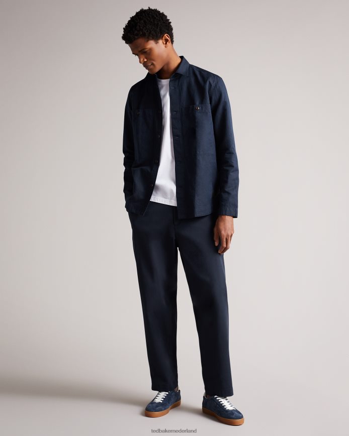 Ted Baker amoret harrington shacket met lange mouwen marine kleding Heren 6R02N1638